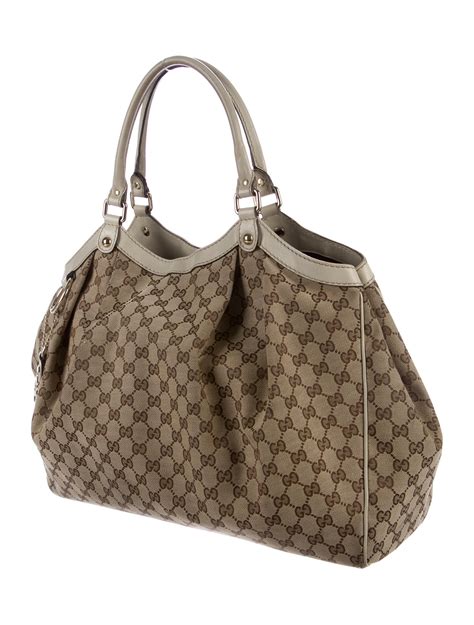 gucci big g|Gucci big tote bag.